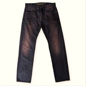 American Eagle Men's Black Burgundy Slim Straight Jeans 28/30